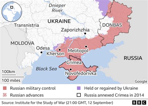ukraine russia war map bbc